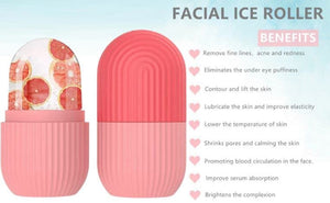 Silicon Ice Roller to Brighten, Tighten, and De-Puff Face & Neck